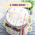 Hearth & Harbor Crochet Bag Organizer – Durable Knitting Bag, Yarn Organizer for Crochet Accessories and Supplies, Canvas Yarn Bag, Crochet Organizer with Accessories Case, Yarn Storage Organizer