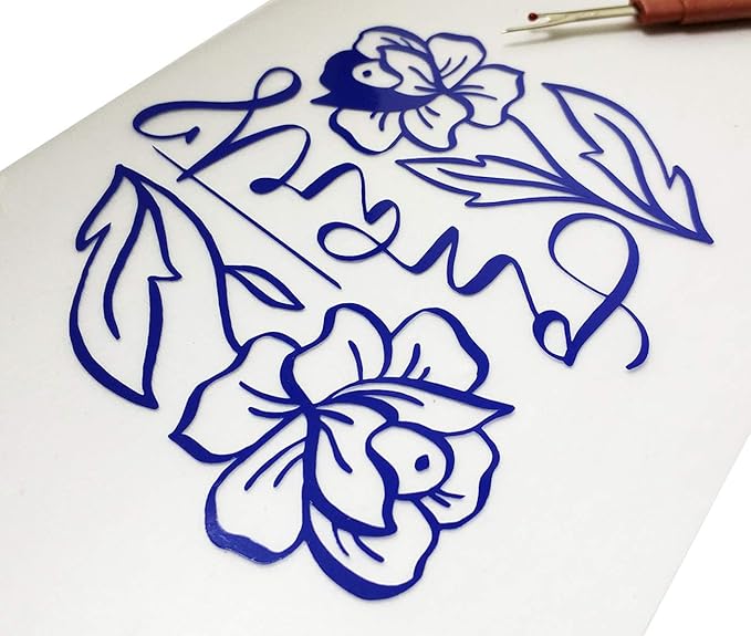 Guangyintong Heat Transfer Vinyl - HTV Rolls, 12" x 10ft Blue Iron on Vinyl for T-Shirts, Matte Surface, Easy to Cut & Weed