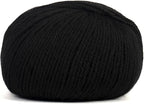 100% Baby Alpaca Yarn for Knitting & Crocheting - Set of 2 Skeins of Premium Yarn DK - Lightweight, Hypoallergenic & Thermal Peru Made - Ideal for Delicate Projects (N050 - Black)