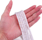 Natural White Agate Spacer Beads Caps Loose Semi Gemstone for Beading Jewelry Making 6mmx3mm 38cm