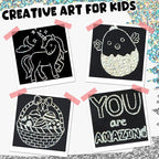 ZMLM 165 Rainbow Scratch Paper Art Crafts Mini Notes Kids Gifts 4 5 6 7 8 9 10 Years Old Girls Boys Students Teens Classroom Prizes School Supplies Birthday Party Travel Toy Activity (Silver)