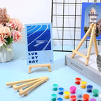 40pcs Wooden Easels Stands for Display 6 Inch Tabletop Art Display Easels Small Desktop Holder Stand Small Easel Stand for Displaying Painting Arts Crafts Canvas Drawing Wedding