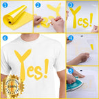 HTV Yellow Heat Transfer Vinyl Rolls 12 Inch by 8feet Roll Iron on DIY for T-Shirt Easy to Cut & Weed for Heat Vinyl Design Glossy (8Ft, Yellow)