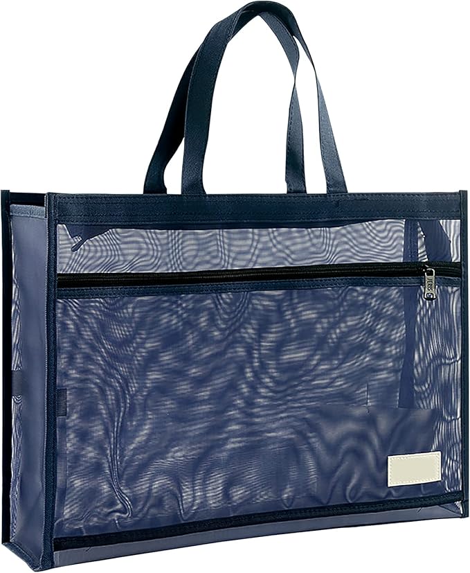 Art Portfolio Bag 18 x 12 Inch, Poster Storage Bag with Handle and Zipper Organizer Transparent Bag for Posters Board, Painting Book, Bulletin Boards, Watercolor Sketchbook