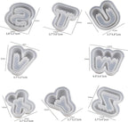 26-Pack Small Matte Letter Mold Set - Alphabet, Animal & Clay Molds for Resin Casting, Candle Making & Home Decor