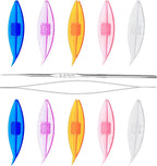 BUTUZE Tatting Shuttle Kit, 10 PCS Plastic Tatting Shuttle with Beading Needles Crochet Hooks Knitting Needles Big Eye Needles Tatting Needles for DIY Hand Lacemaking Craft Tool Weave Yarn Set