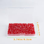 1200pcs Red 3mm Bicone Crystal Beads for Jewelry Making – Faceted Glass Beads for DIY Bracelets, Necklaces, Earrings, Suncatchers, Crafts, and Loc Sprinkles