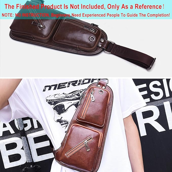 RIVEENY Sling Bag Acrylic Template,Leather Pattern Acrylic Leather Templates for Capacity Crossbody Backpack Casual Motorcycle Chest Bag (AAB-534)