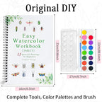 Watercolor Workbooks, 16 Colors Water Color Books Paint Set for Adults, Watercolor Coloring Book for Beginners, Water Color Workbook, 15 Beautiful Paintings for Beginners (Insect)