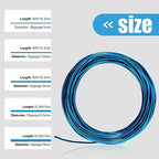 50 Feet Blue Aluminum Craft Wire, 12 Gauge 2mm Thickness Sculpting Wire, Armature Wire for Sculpting, Bendable Metal Craft Wire for Making Dolls Skeleton DIY Crafts