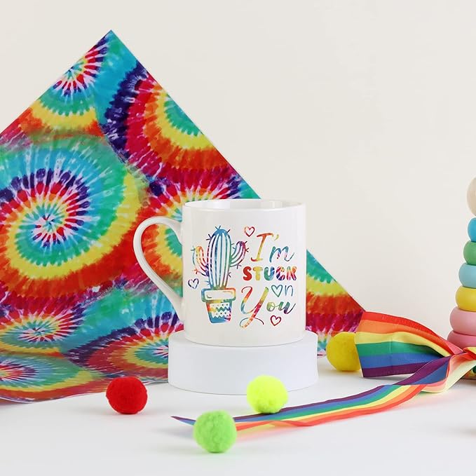 Tintnut Tie Dye Permanent Vinyl Roll - 12 inch x 5ft, Seamless Color Gradient Permanent Adhesive Vinyl, Swirl Pattern Water Proofing Self Sticker Water Proofing