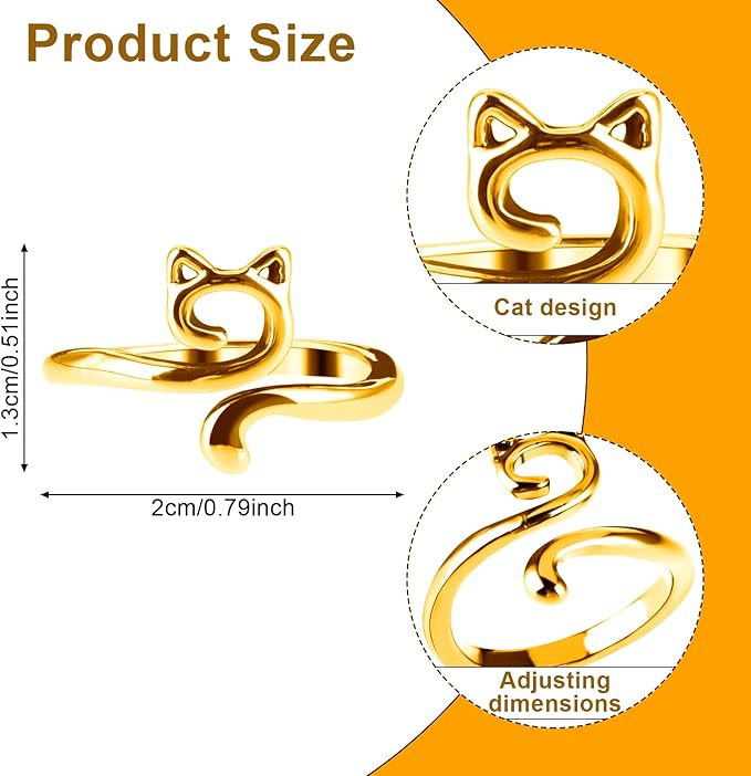 YUXIANLB 4pcs Knitting Crochet Loop Ring for Fingers Metal Open Yarn Guide Crochet Rings Adjustable Braided Faster Knitting Thimbles Holders Accessories for Crochet Mother Grandma Gifts (Gold Silver)