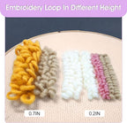 JSRQT Punch Needle Tool Set,Punch Needle Starter Kit,Adjustable Wooden Needle Punch,Rug Hooking Beginner Kit for Adults Beginner Embroidery