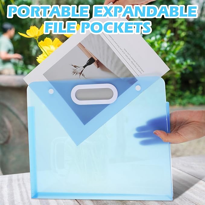 2 pcs Large Art Portfolio Case, Durable Large Portfolio Folder for Artwork, Drawing, Painting Storage, A3 & A4 Size, Blue