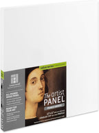 Ampersand Art Supply Wood Gesso Artist Painting Panel: Primed Smooth, 12" x 12", 7/8" Cradled Profile