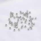 Platinum Plated Round Spacer Beads 4mm 100pcs for Jewelry Making Findings Non Tarnish