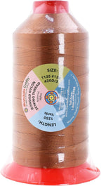 Mandala Crafts Bonded Nylon Thread Bourbon Brown Heavy Duty Sewing Threads - 1250 YDs Size 138 420D T135 Tex 135 Thread for Leather Jeans Weaving Outdoor Marine Upholstery Threads