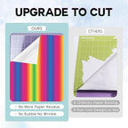 Tintnut Rainbow Permanent Vinyl - 8 Sheets 12"x10"Gradient Patterned Permanent Adhesive Vinyl for Cutting Machine, Home Decor Self Sticker