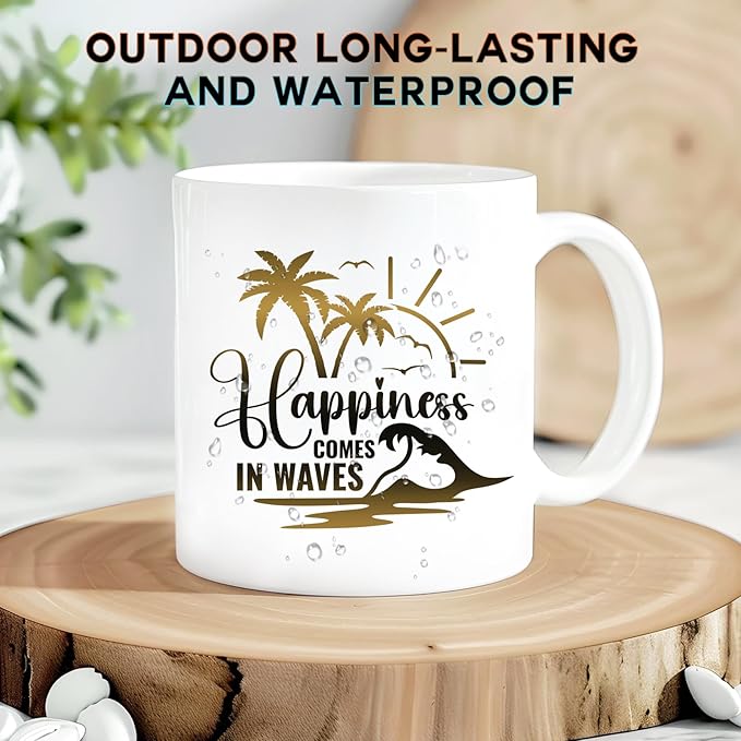 Tintnut Black Yellow Permanent Vinyl - 8 Sheets 12"x10"Gradient Adhesive Self Sticker, Ombre Glossy Self Sticker Water Proofing Vinyl Compatible with Cricut Or Silhouette