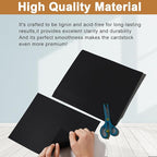 100 Sheets Black Cardstock 8.5 x 11 Printer Paper, 75lb Heavyweight Paper Card Stock for Halloween, DIY Cards Making, Birthday Decorations, Invitations, Thank You Cards