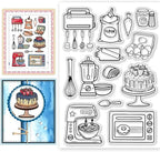 CHGCRAFT Baking Tools Clear Stamps Cake Transparent Silicone Stamps Baking Tools Silicone Clear Stamp for Cards Making DIY Scrapbooking Album Photo Journal