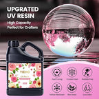 UV Resin 500g -Bulk Upgraded Crystal Clear Hard UV Fast Curing Epoxy Resin Supplies for Craft Jewelry Making
