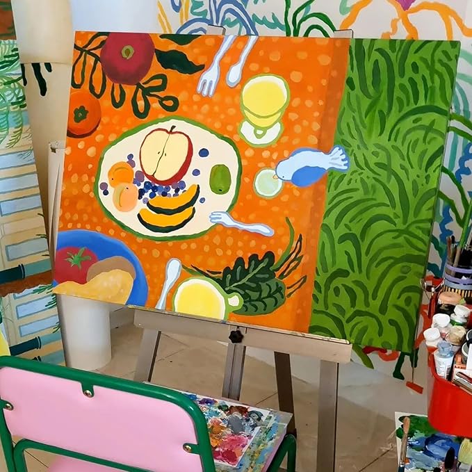 ESRICH Stretched Canvas for Painting 16x20 Inch, 12Pack Large Canvas for Painting, Primed Acid-Free Cotton Blank Canvases, Art Paint Canvases for Oil Paint,Watercolor,Acrylic Paint,Gouache and Tempera