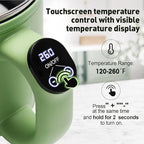 1.6QTs Electric Wax Melter Pot with Digital Touchscreen - Non-Stick Coating & Precise Temperature Control (120°F-260°F) - Perfect for Candle Making, Soap Crafting, Wax Melts & DIY Art Projects