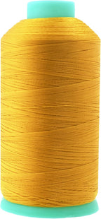 Mandala Crafts Bonded Nylon Thread Gold Heavy Duty Sewing Threads - 2843 YDs Size 46 210D T45 Tex 45 Thread for Leather Jeans Weaving Outdoor Marine Upholstery Threads