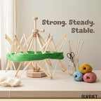 Olikraft Wooden Yarn Swift | Lightweight Reverse Yarn Umbrella Swifts | Ball Swift | Skein Winder | No Clamp Required (Patented)