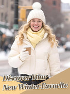 5in Large White Fluffy Pom Poms Crochet Accessories - 10pcs Faux Fur Pompom Balls Knitting Accessories for Hats, Beanies, Shoes, Scarves, Gloves, Bags, Keychains Charms