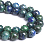 10MM 38PCS Natural Stone Lapis Chrysocolla Loose Beads for Jewelry Making DIY Bracelet