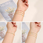 16.4 Feet Gold Plated Stainless Steel Chains Bulk Colorful Enamel Bead Chain Roll for Jewelry Making Thin Cable Link with Findings for DIY Craft