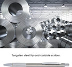 2-Color Glass Cutting Tool for Jewelry and Metal, Carbide Scriber Engraver Pen for Lettering and Engraving, Silver Version