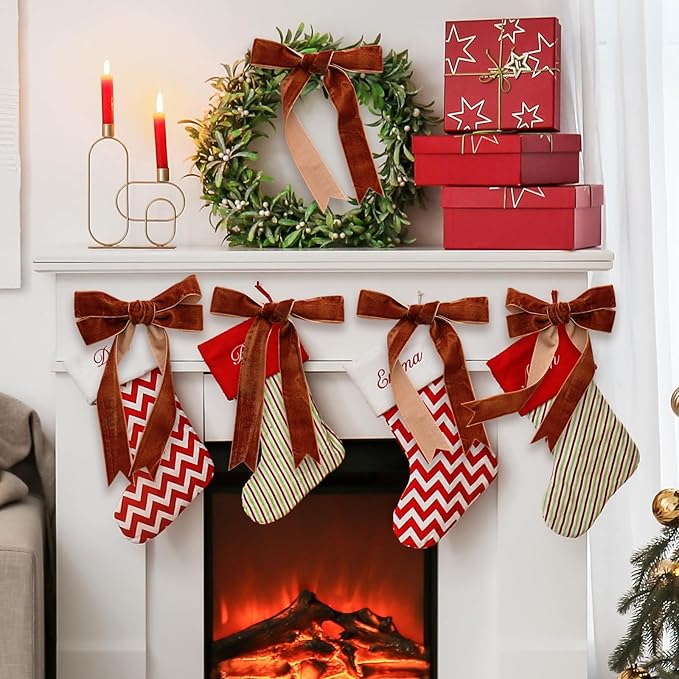 Chuangdi 1 Inch, 30 Yard Christmas Ginger Velvet Ribbon Wide Vintage Velvet Ribbons for Christmas Tree Ornaments Flower Bouquets Wedding Wreath Bow Making DIY Craft Choker