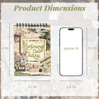 WCCH Vintage Scrapbook Sticker Supplies, 25 Sheets PET and 25 Sheets Washi Stickers, Over 800 Self-Adhesive Pre-Cut Stickers for Junk Journal, Bujo, Collage, Adult Crafts Arts, Letters DIY