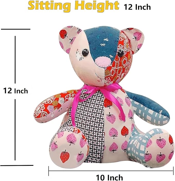 Tissting Acrylic Memory Bear Template Ruler Set 12in/30cm - Sewing Patterns for Beginners, DIY Stuffed Animal Keepsake, Quilting Tools, Home Craft Art