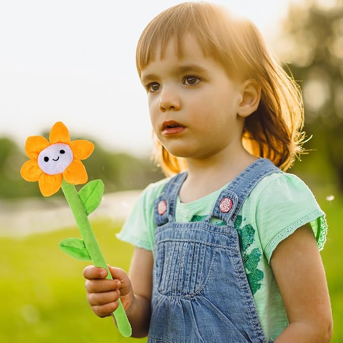 10 Pcs Plush Sunflower Flower Stuffed Bendable Stems Plush Bouquet Toy Soft Rose Flower 12.6 Inch for Christmas Classroom 2025 Mother's Day Valentines Day Girl Girlfriend Wife(10 Pcs Colorful Daisy)