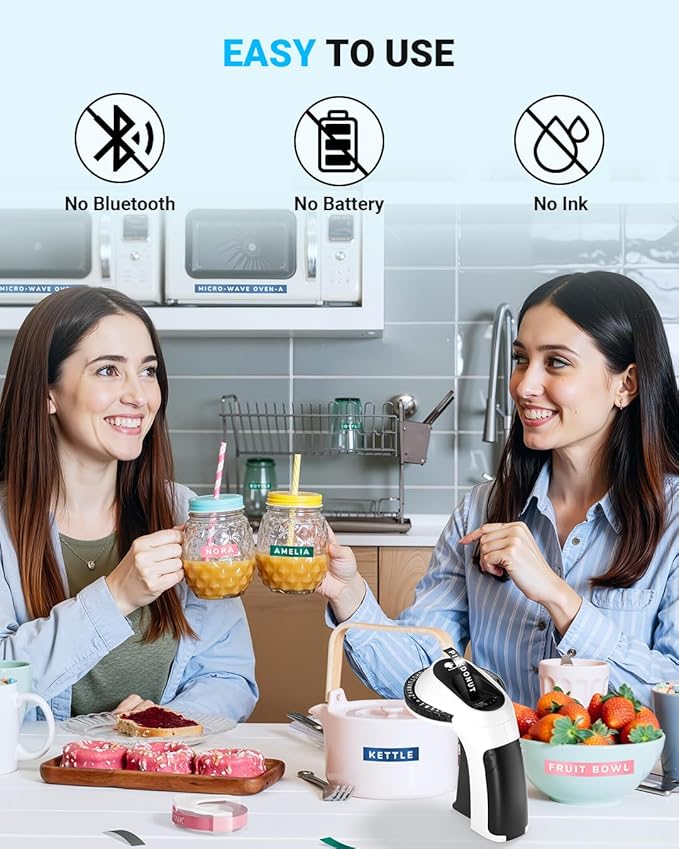 Phomemo Embossing Label Maker Machine, Vintage Embossed Label Maker, Retro Embosser Labeler with 6 Rolls Label Tapes, Old School Label Makers Waterproof for Home Office Kids DIY Crafting -Black