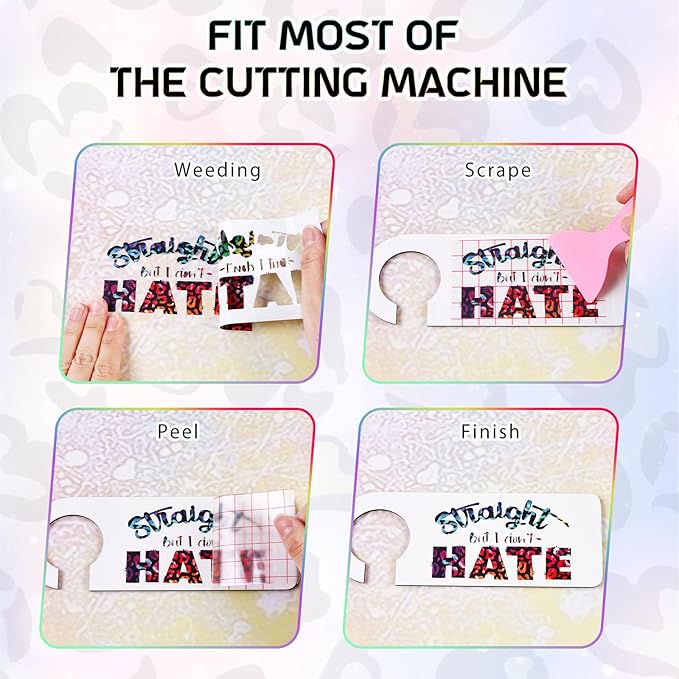 Leopard Tie Dye Permanent Vinyl Roll - 12" x 8ft, Multicolor, Leopard Pattern, Permanent Adhesive, Vinyl, 1 Count, Both Indoor & Outdoor, Rectangular, for Scrapbook, Bohemian Style