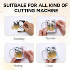 Tintnut Black Yellow Permanent Vinyl - 8 Sheets 12"x10"Gradient Adhesive Self Sticker, Ombre Glossy Self Sticker Water Proofing Vinyl Compatible with Cricut Or Silhouette