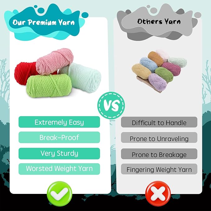 5PCS Crochet Kit for Beginners, Knitting Kit with Step-by-Step Video Tutorials, Beginner Crochet Kit for Adults with Easy Peasy Yarn, Crochet Animal Kit for Beginners Kids,5 Fruite Turtles (40%+ Yarn)