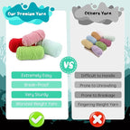 5PCS Crochet Kit for Beginners, Knitting Kit with Step-by-Step Video Tutorials, Beginner Crochet Kit for Adults with Easy Peasy Yarn, Crochet Animal Kit for Beginners Kids,5 Fruite Turtles (40%+ Yarn)