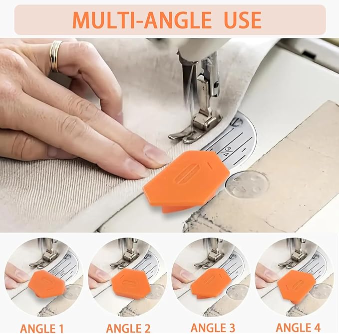 3 PCS Magnetic Seam Guide for Sewing Machine, 2025 Upgraded Multifunctional Polygonal Hemmer Seam Guide with Scale, Sewing Accessories Supplies Tool