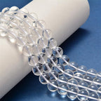 200PCS 8mm Genuine Clear Quartz Crystals Round Gemstone Beads Jewelry Making Loose Beads (Clear Quartz Crystals, 8mm 200Beads)