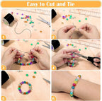 Black Elastic Stretchy String , Paxcoo Stretch Bead Cord for Bracelets, Necklaces, Jewelry Making and Beading Supplies