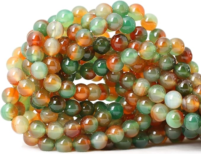 45PCS 8mm Peacock Agate Round Loose Beads for Jewelry Making DIY Materials 1 Strand 15"