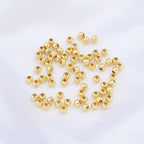 14K Gold Plated Round Spacer Beads 4mm 100pcs for Jewelry Making Findings Non Tarnish