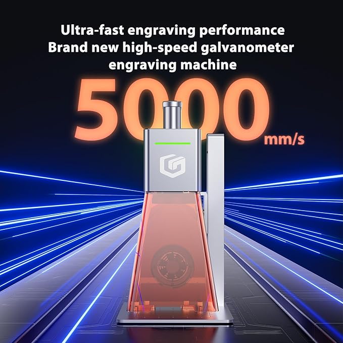 Longer Nano Pro Portable Laser Engraver with 4-in-1 Rotary Extension, 5000mm/s High-Speed 12W Laser Engraver, and Cutter, DIY Engraver Tool for Wood, Acrylic, Leather, Cloth, Metal, Ceramics