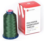 Richword Green Embroidery Thread 4000M(4374Y) 40WT Polyester Thread 100 Colors Selected for Commercial Multi Needles and Single Needle Embroidery Machine 0725